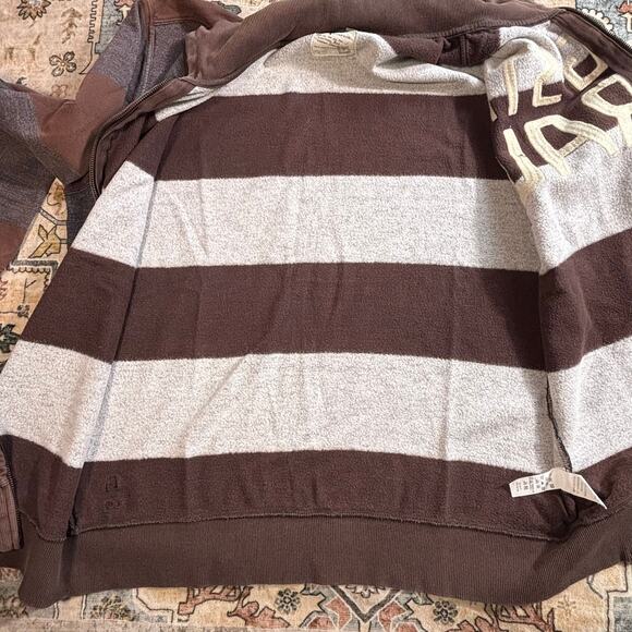 Vintage G Star Raw Y2k Zip Up Sweatshirt Striped Embroidered Sweater Men's XL - Picture 11 of 16